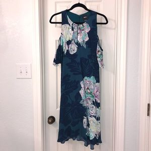 Anthropologie Elia Floral Cold Shoulder Dress